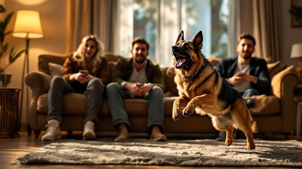 German Shepherd Jumping on Guests Solutions